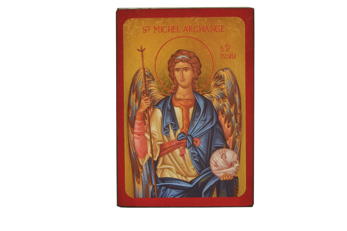 ICONE OR 9X12 L-ARCHANGE ST MICHEL CHEF DES -   - CLEMENCES