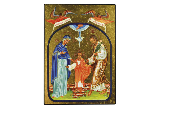 ICONE SAINTE FAMILLE / 14*19.5 CMS ICONE MME CHALLIER -   - CLEMENCES