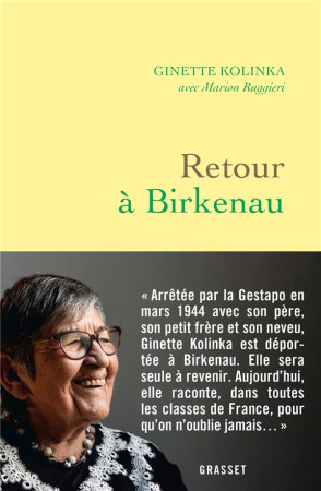 RETOUR A BIRKENAU - KOLINKA ET RUGGIERI - GRASSET