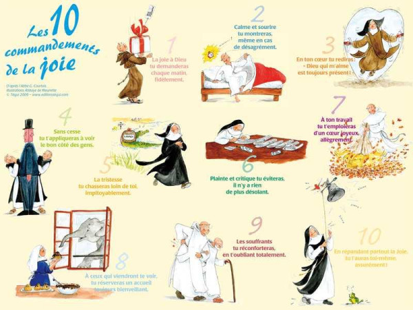 POSTER LES 10 COMMANDEMENTS DE LA JOIE - COLLECTIF - NC