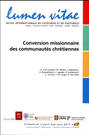 CONVERSION MISSIONNAIRE DES COMMUNAUTES CHRETIENNES - REVUE LUMEN VIT - Lumen vitae