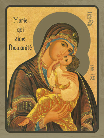 MARIE QUI AIME L'HUMANITE - ICONE TRADITION 14X10.6CM -   - CLEMENCES