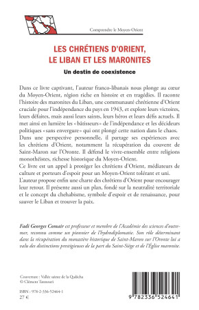 Les chrétiens d’Orient, le Liban et les maronites - Fadi Georges Comair, Rai Béchara, Sébastien De courtois - L'HARMATTAN